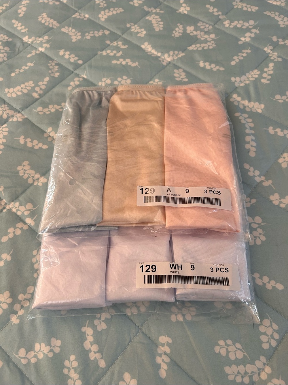 National Nylon Panties High Waisted Cotton Lined Crotch Style 129 BOGO Sz 9 New